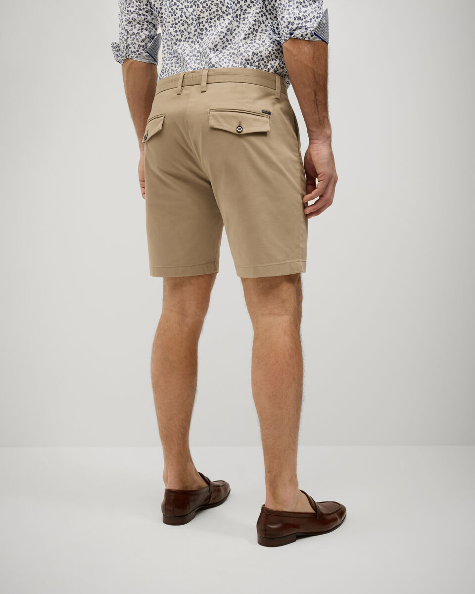 Slim Stretch Cotton Stretch Chino Short, Tan, hi-res